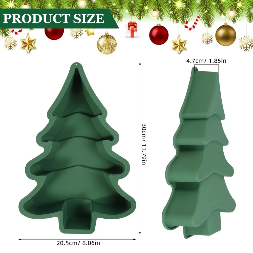 MultiFunction NonStick Silicone Cake Mold Christmas Tree Desserts Baking