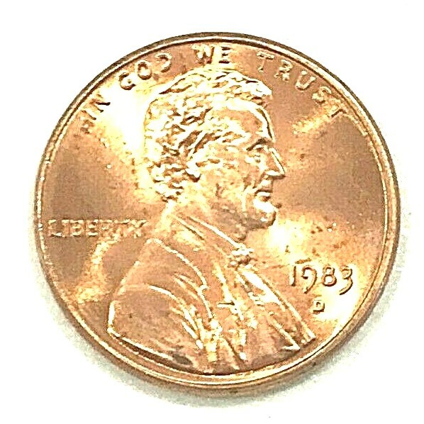1983 P D LINCOLN CENT CHERRY RED FROM MINT ROLLS,