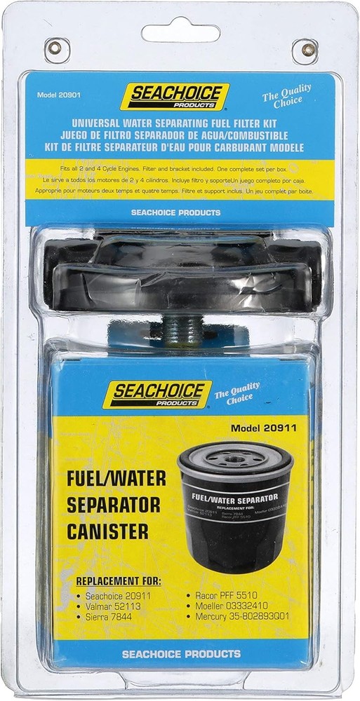 Seachoice Replacement Fuel/Water Separator Canister, 28 Micron One Size