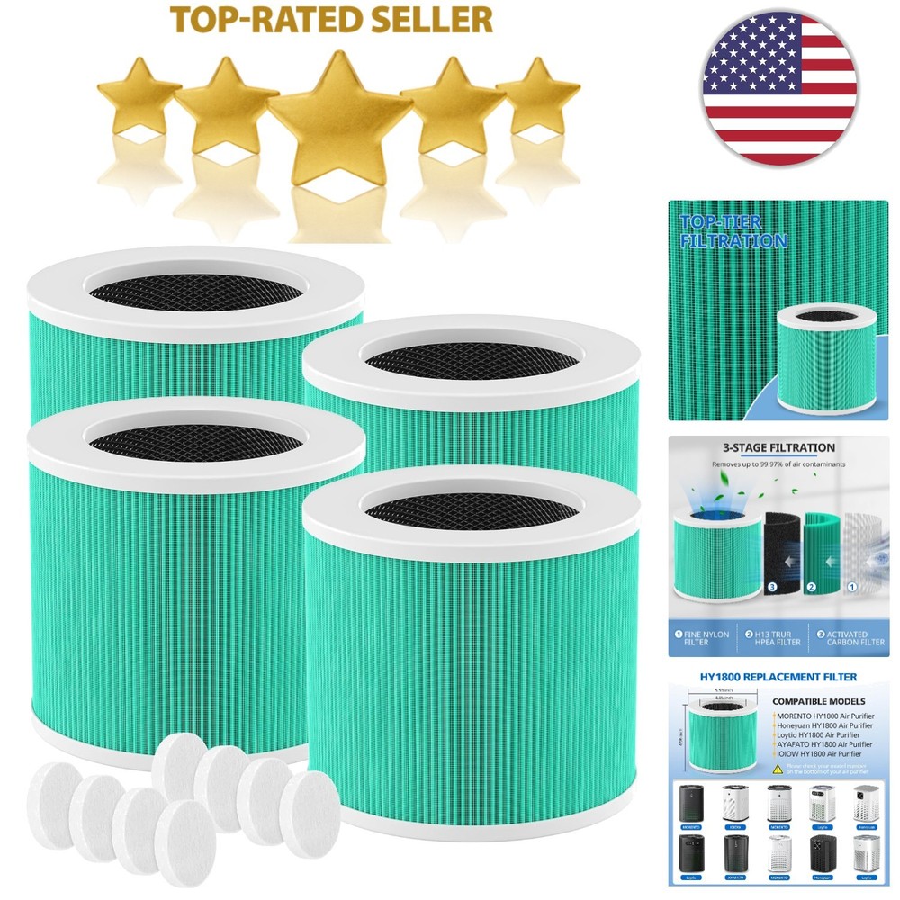 4 Count HY1800 Replacement Filters - High-Efficiency System