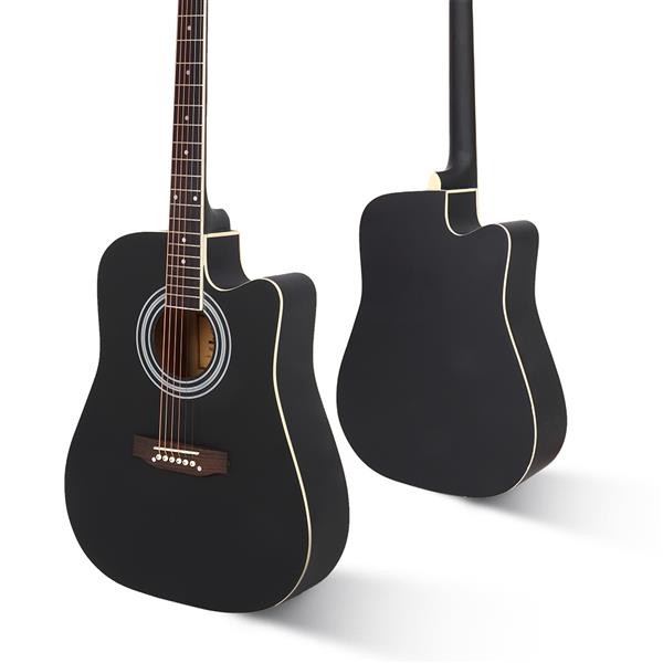 Glarry 41'' Full Size Folk Guitar, Notch Spruce Panel Edging Acoustic Guitar Kit