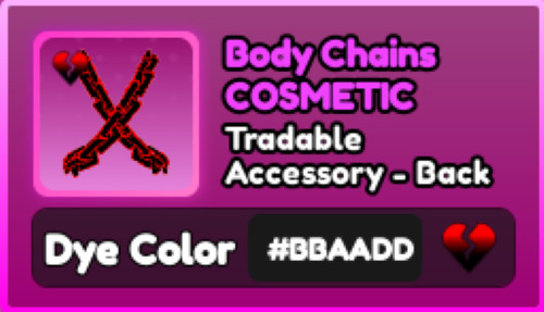 World Zero WZ - COSMETICS - #BBAADD (BAD) - ACCESSORY - BACK
