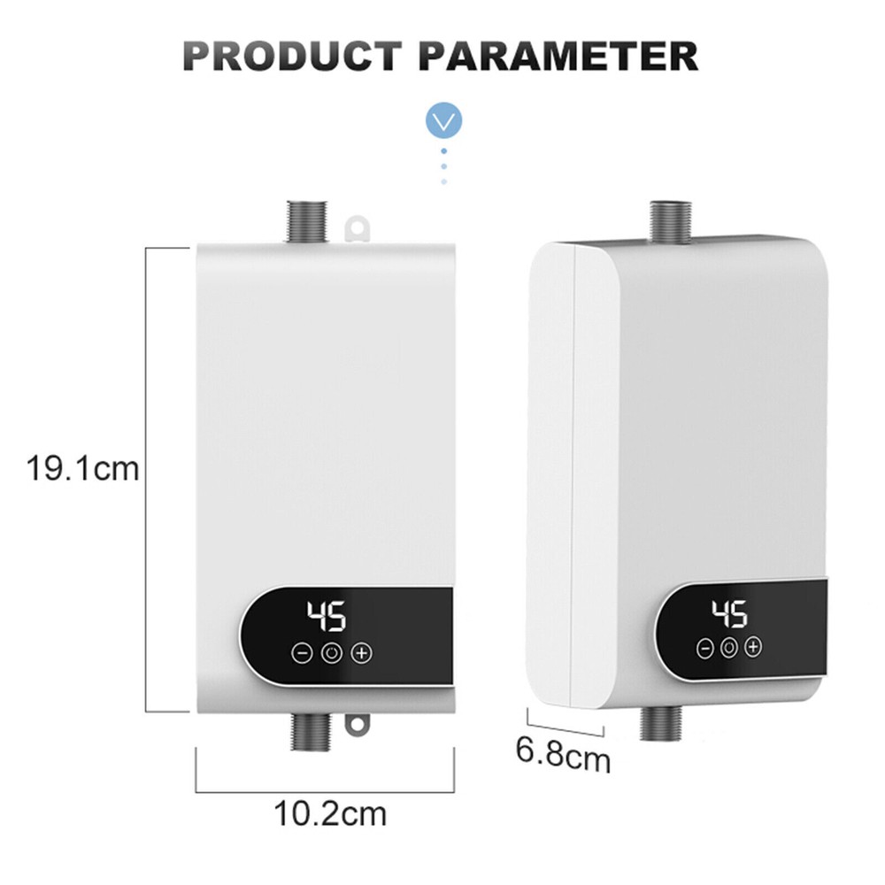Electric Instant Tankless Hot Water Heater Under Sink Shower Water System 3500W