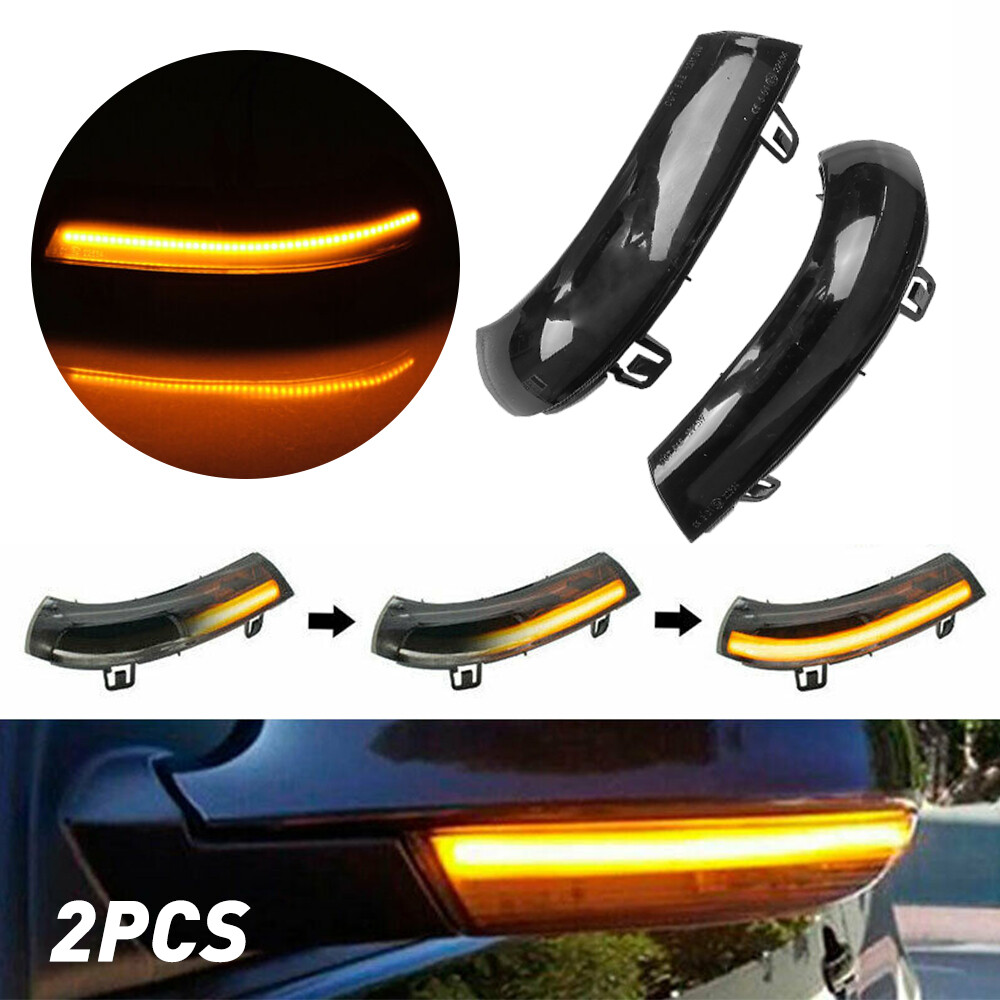 Dynamic LED Turn Signal Light Indicator Mirror for VW Golf Jetta Passat Rabbit