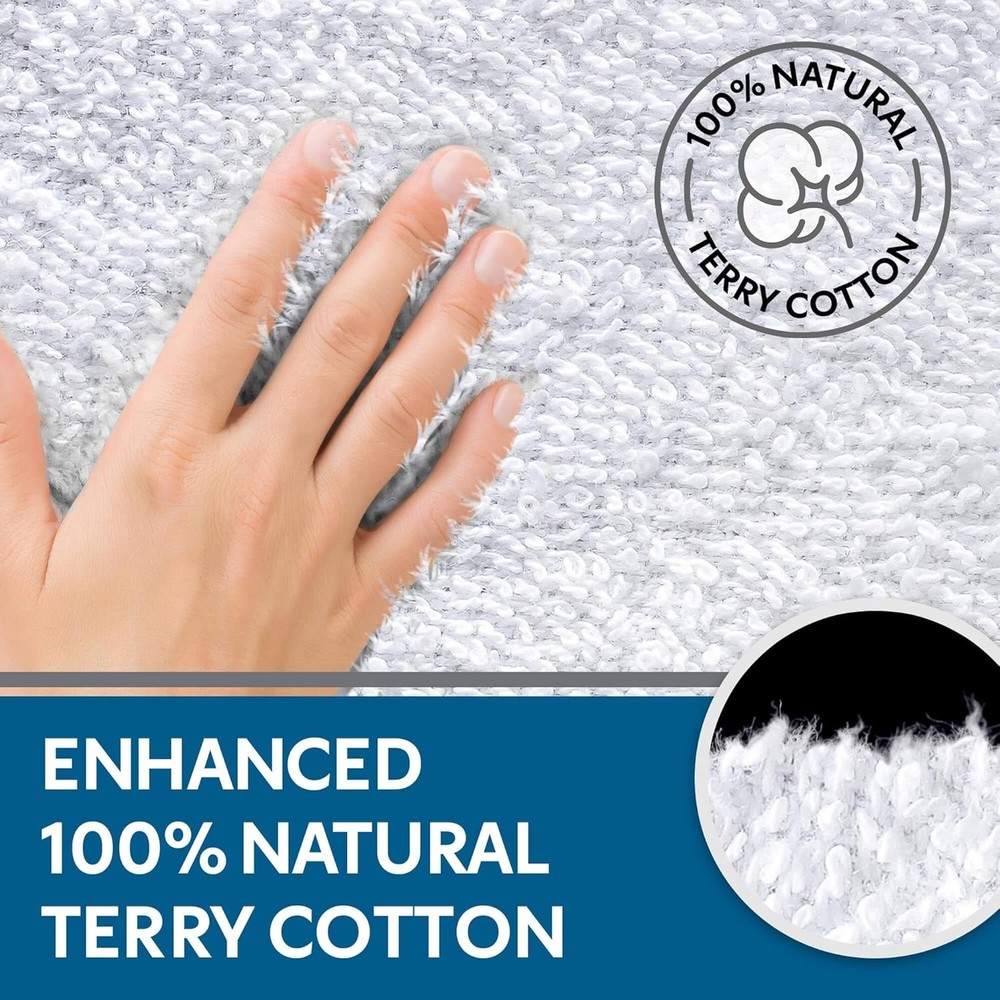 Terry Cotton Pillow Protector Standard Size - 4-Pack - (20 x 26)
