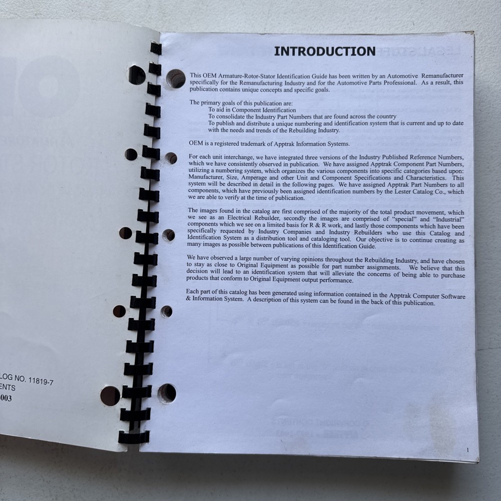 OEM 2004 Armatures, Rotors And Stators ID Guide