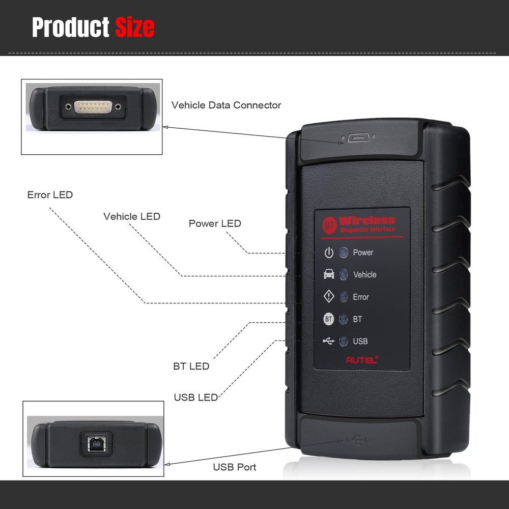 Autel Wireless Diagnostic Interface Bluetooth VCI Device for Autel Maxisys Tool
