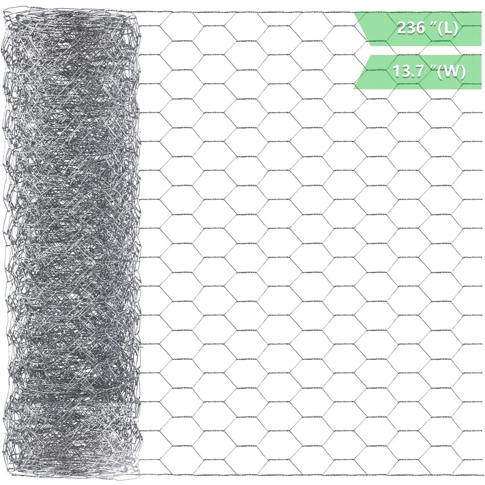 Chicken Wire Netting Hexagonal 13.7 in x 236 in for Various Projects