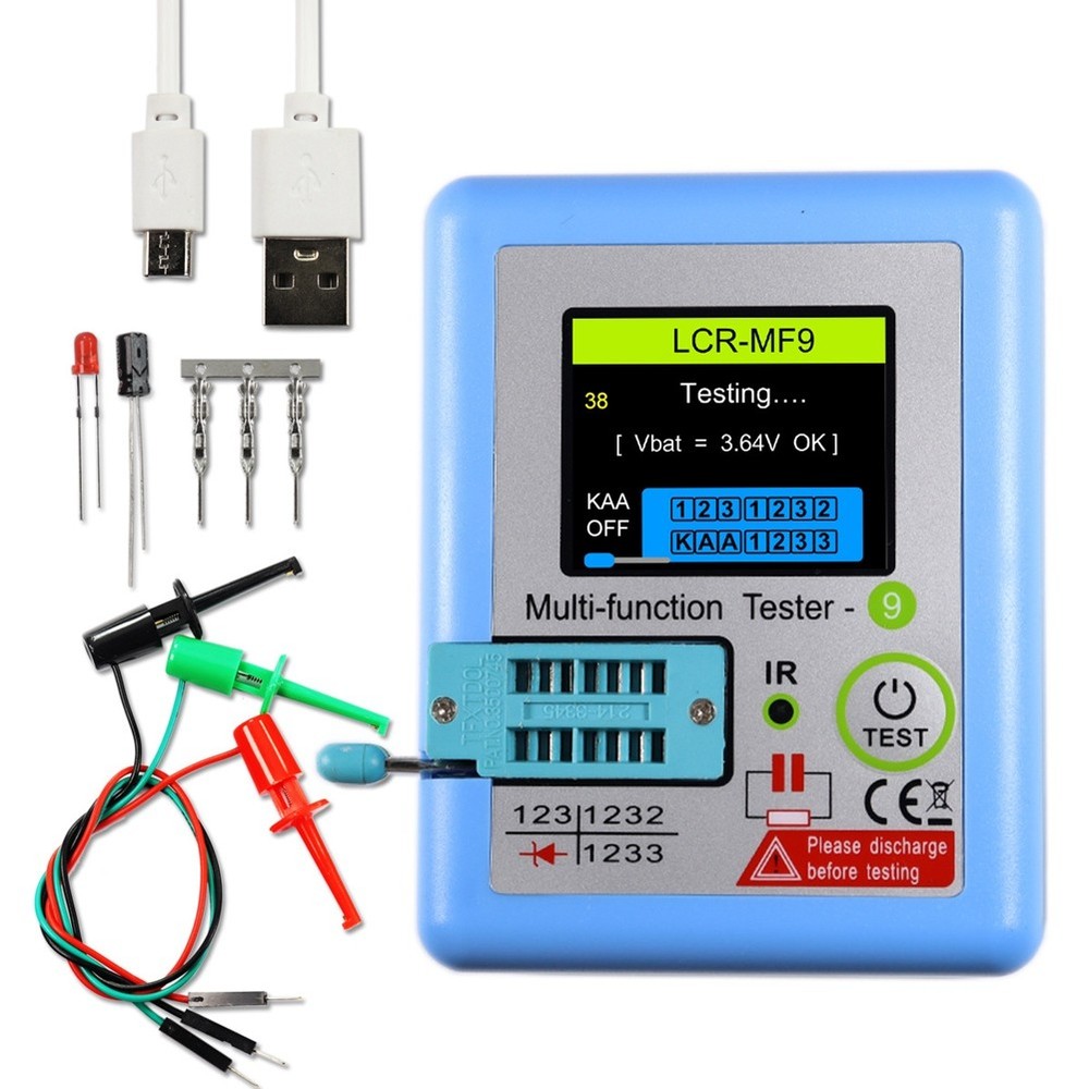 -MF9 TFT LCD Display Multi-Meter Transistor Tester Diode Triode Capacitor6394
