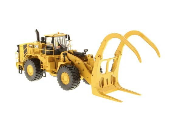 Diecast Masters 85917 Cat 988K Wheel Loader with Grapple 1/50 Scale Model