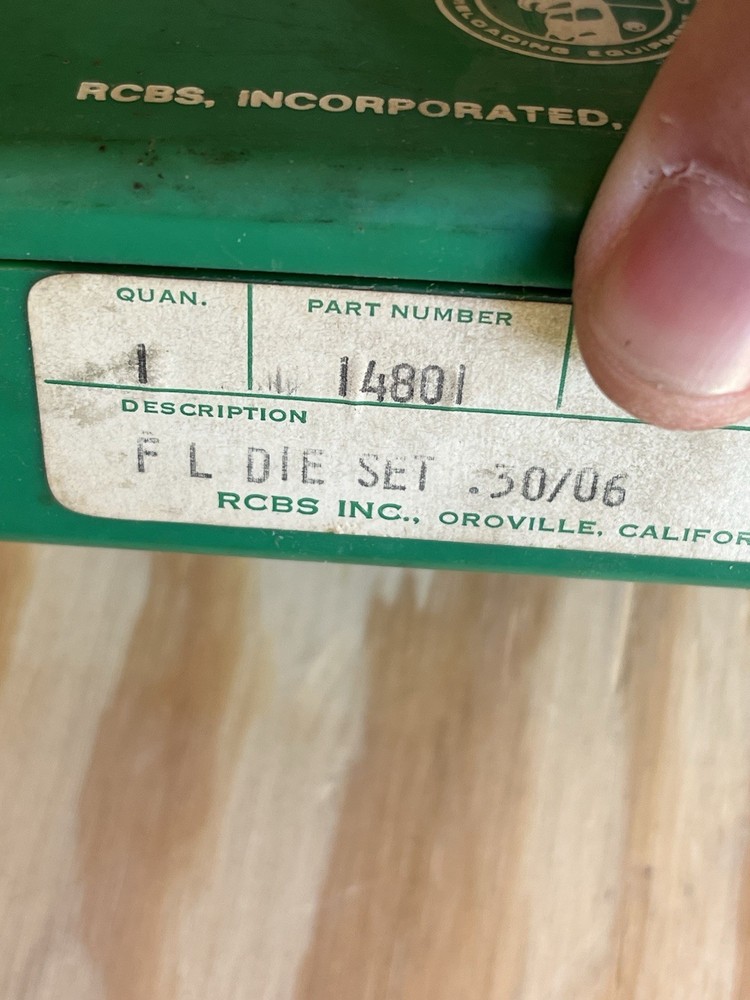 RCBS 30-06 Springfield Full Length FL Reloading Die Set 14801