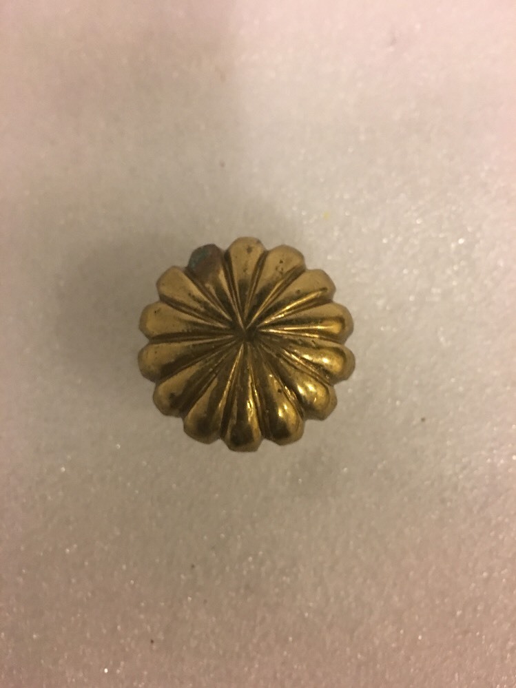 Flower Rose Petal Solid Brass 1 1/8" Cabinet Door Or Drawer Pull