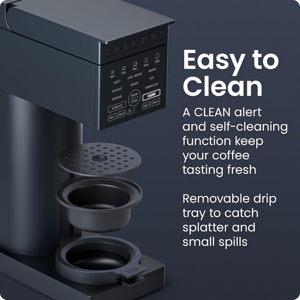 Caffeinator Single Serve Coffee Maker, Brew Kcups & Grounds, Drip Coffee Machine