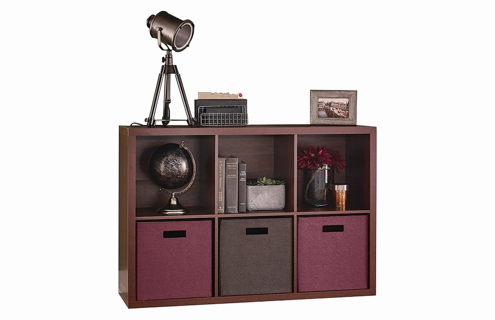 Decorative Fabric Storage Bin Cabernet
