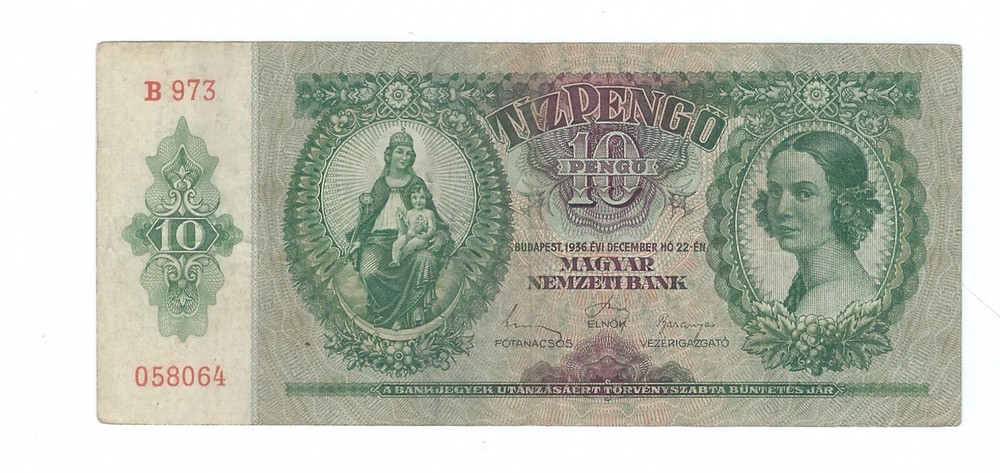 Hungary - 10 Pengo, 1936