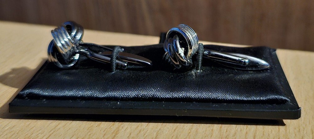 Cufflinks Rhodium Plated vintage