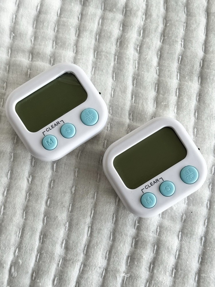 2 Pack Digital Kitchen Timer for Cooking Magnetic Backing Stand