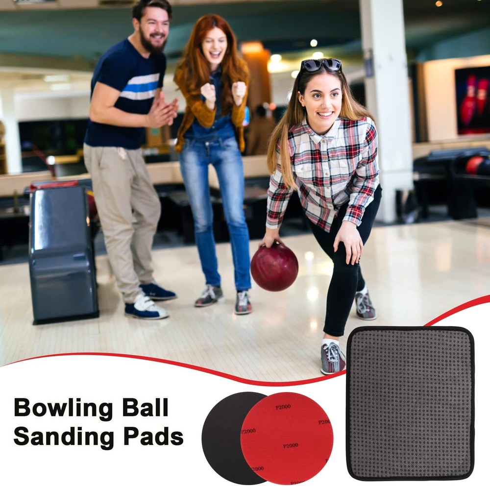 6+1 Pack Bowling Ball Sanding Pads with Towels,