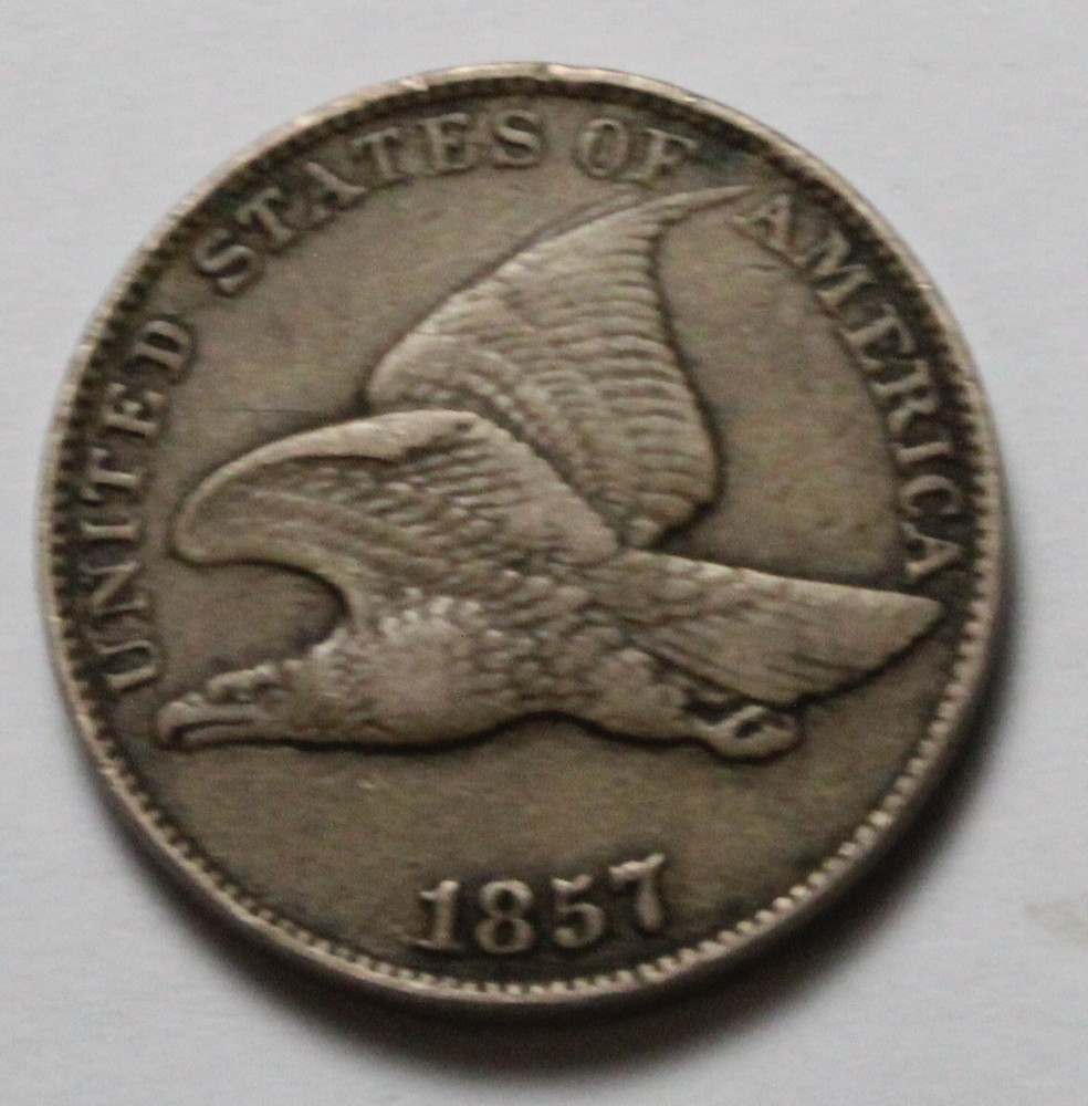 1857 Flying Eagle Cent OM49