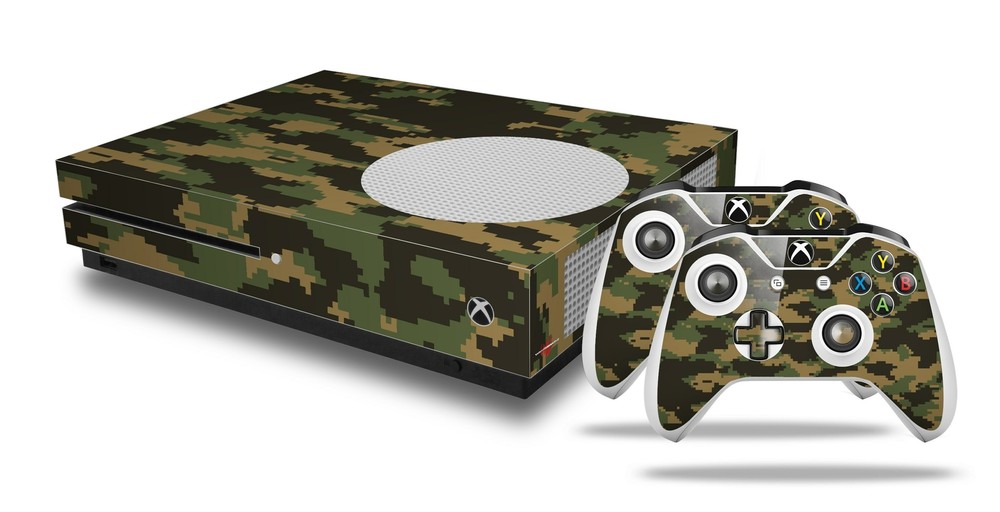 Skin XBOX One S Console Controller WraptorCamo Digital Camo Timber