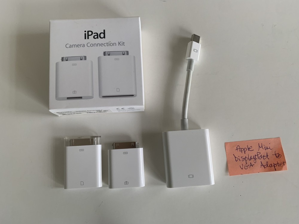 Genuine Apple iPad Camera Connection Kit & Apple Mini Displayport