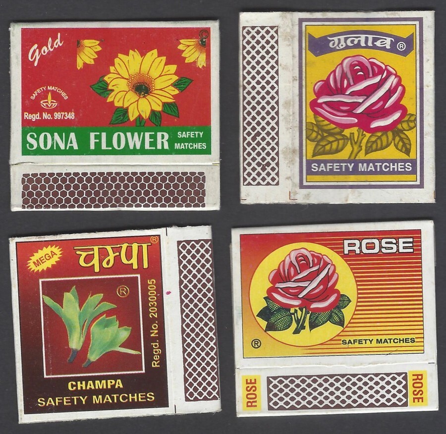 AOP Matchbox outers with FLOWERS (4)