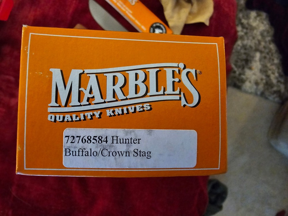 Marble's Fixed Blade Hunter Buffalo/Crown Stag Handle