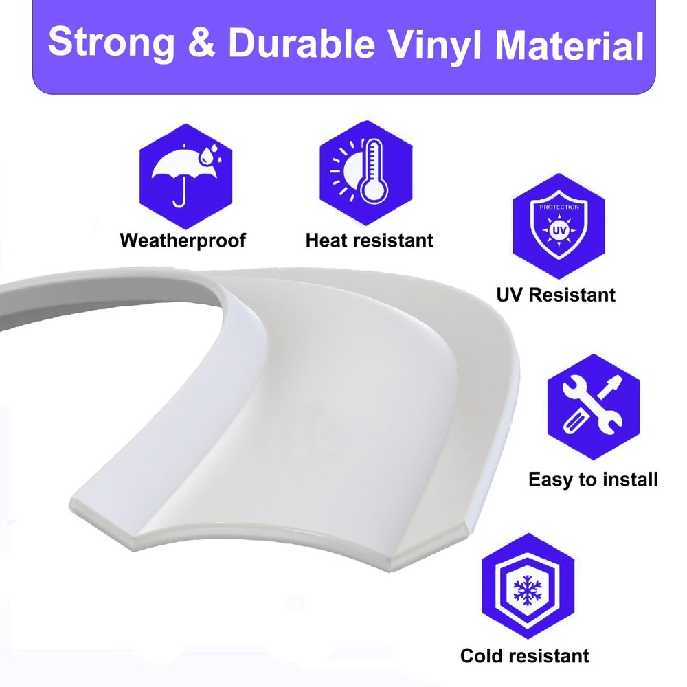 RV Trim Molding Insert, Durable Vinyl 100 FT, White