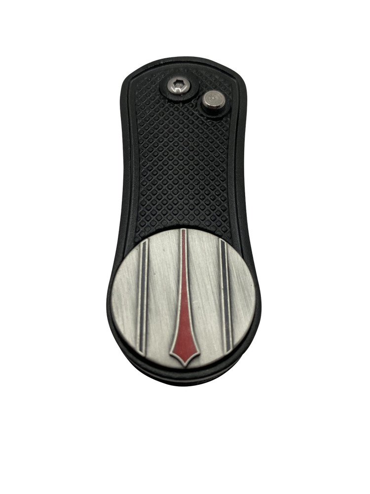 Golf Divot Tool and Ball Marker with Putt Alignment Tool + Ball Stencil