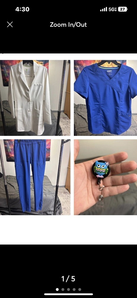 Women’s Scrubs, and lab coat Bundle