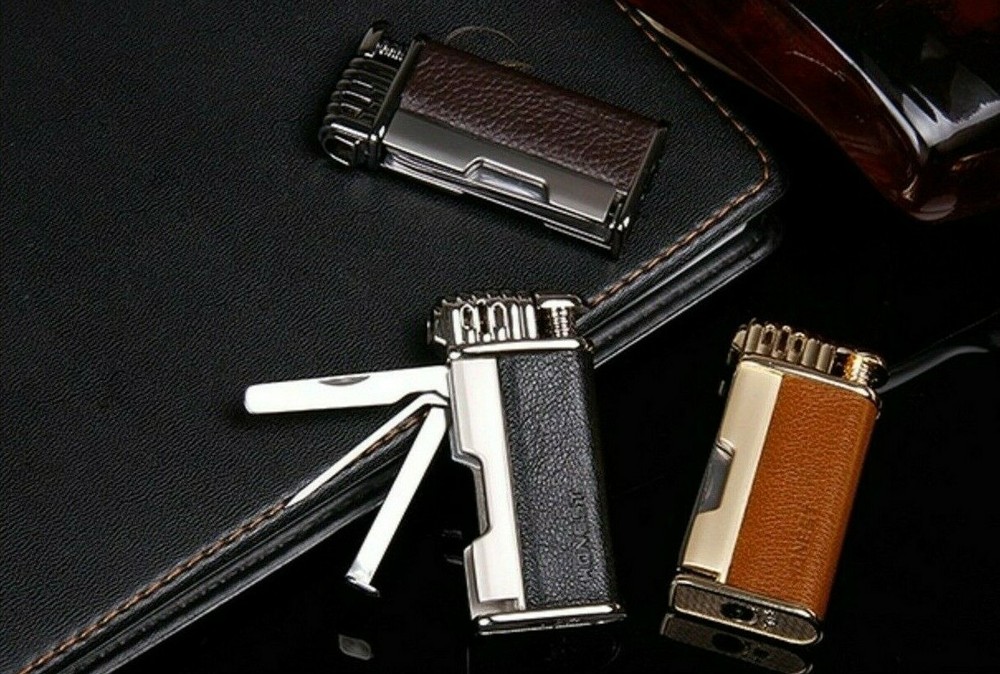 Tobacco Lighter Honest Retro Multi-function Butane Gas W/ Tools, Gift Box