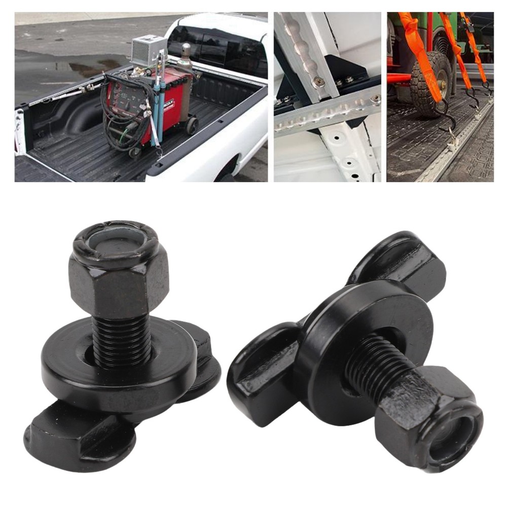 2PCS L Track Stud Fitting Galvanized Heavy Duty Bolt Down Anchor Points For Truc