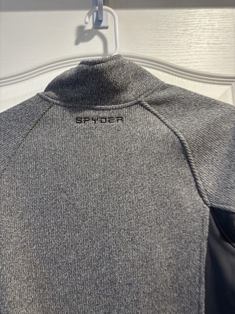 Spyder Men’s 1/4 Zip Pullover Jacket Gray Size Small