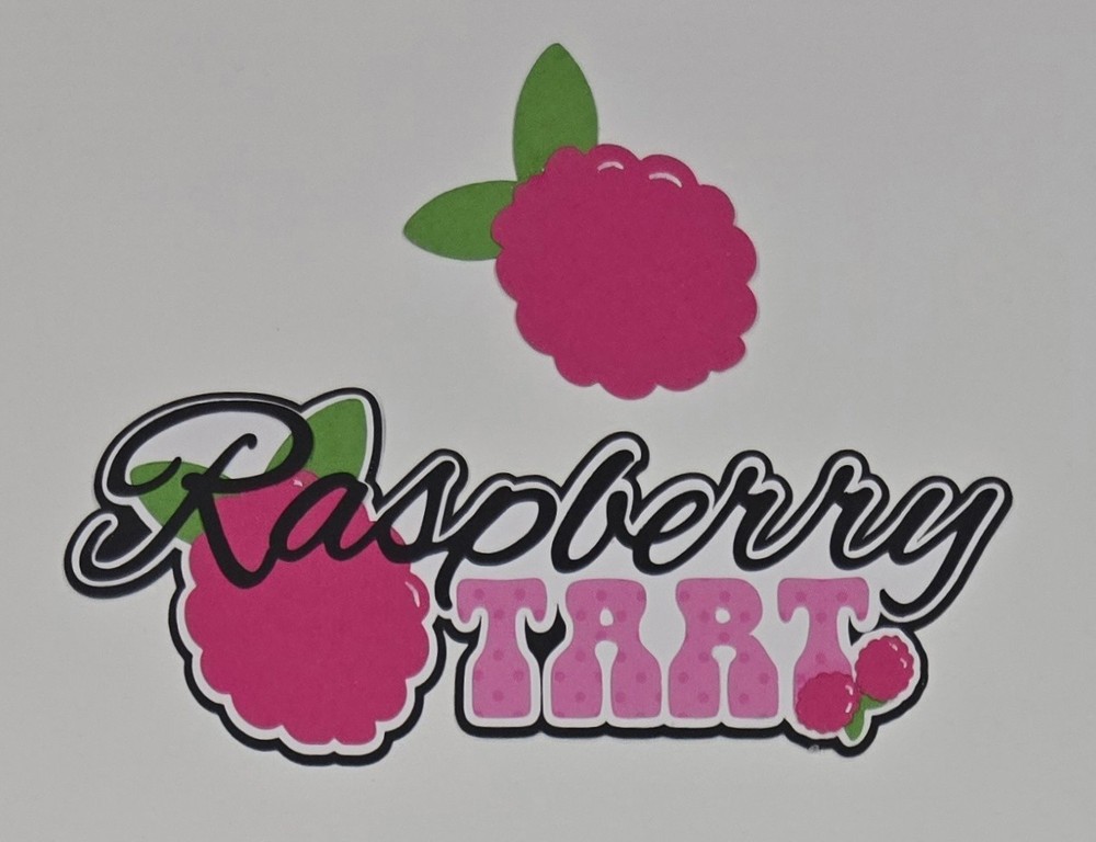 Raspberry Tart Title Set.  Scrapbook, Card Making Paper Piecing