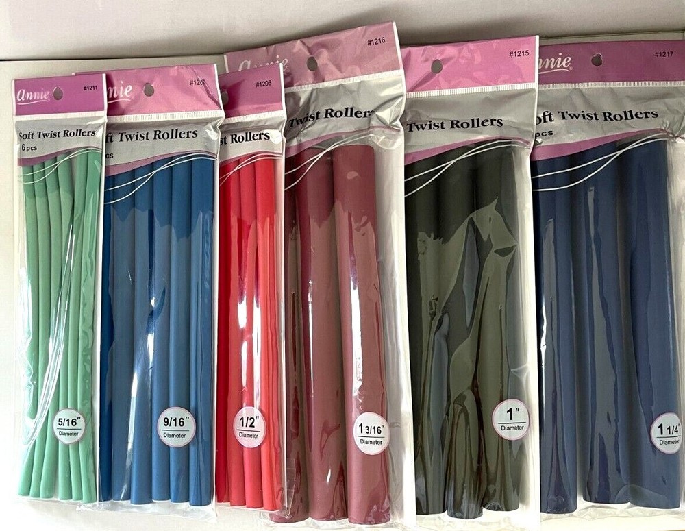 Annie Professional Salon Soft Flexible Twist Rods Rollers Curls Perms