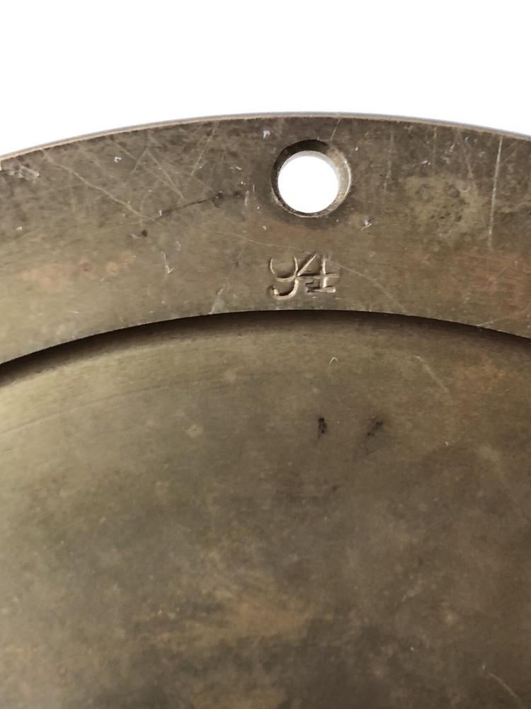 Vintage Solid Brass Marine Bulkhead Casing for Barometer
