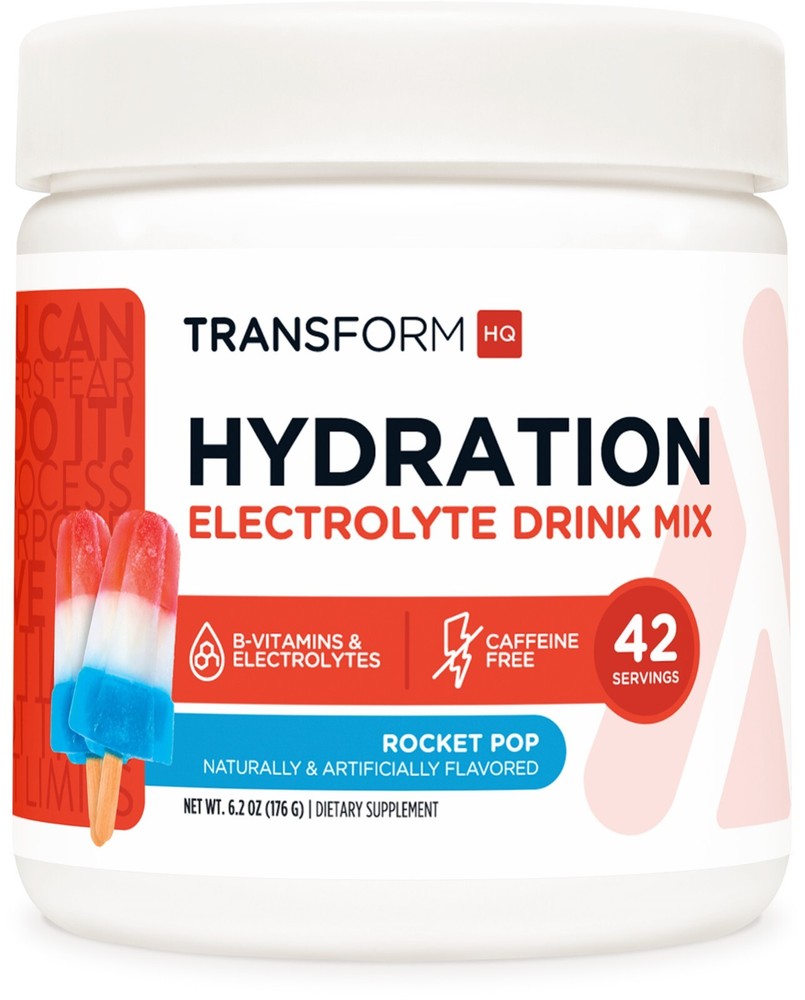 TransformHQ Hydration 42 Servings (Rocket Pop) - Electrolyte Drink Mix