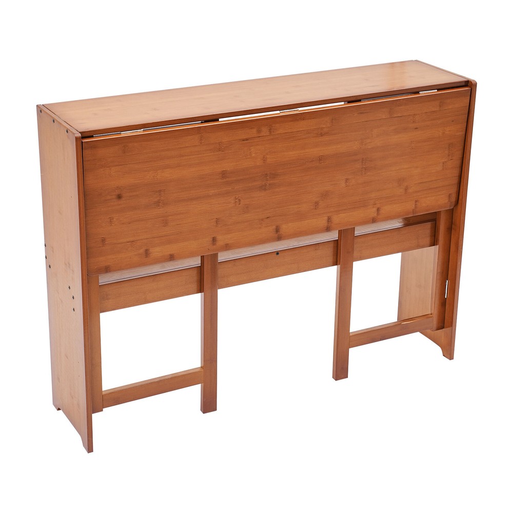 Foldable Bamboo Desk – Space-Saving Home Office Writing Workstation