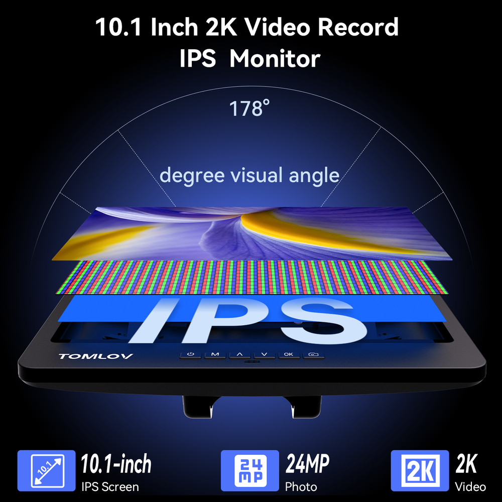 TOMLOV Digital Microscope 10" 2000X Coin Microscope 144 LED Illumination HDMI