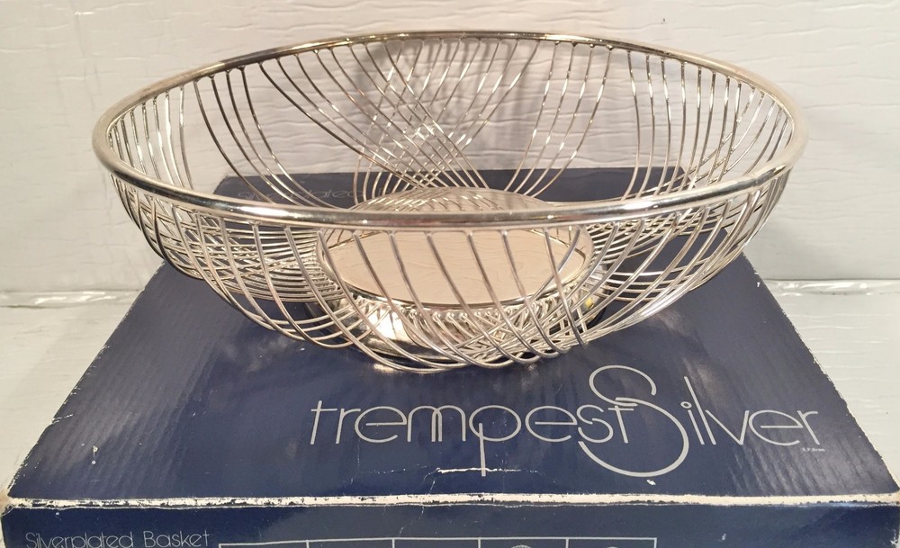 Tempest Silver Plated Wire Basket