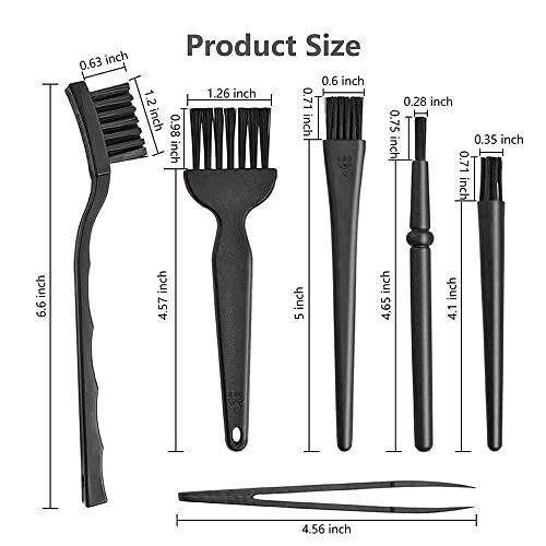 Keyboard Brush,6 in 1 Multi-Purpose Portable Plastic Handle Nylon Anti Static