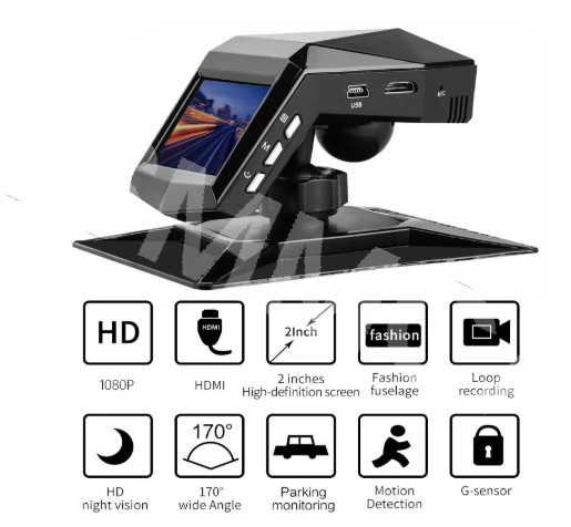 HD Car DVR Dash Cam Driving Recorder Camera Night Vision G-sensor Loop Recording