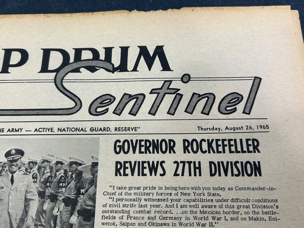 1965 US 1st Army Camp Drum Base Newspaper