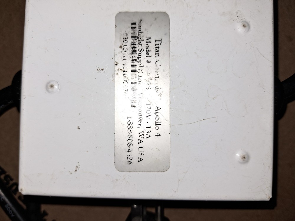 Titan Controls Apollo 4 Inline Timer Grow Light Accessory 120V 15A White