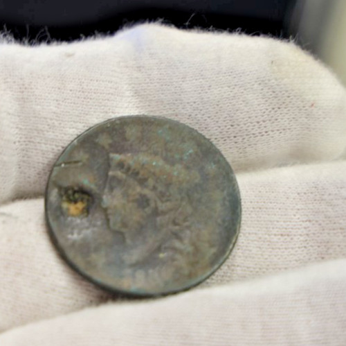 1830's US Large Cent 1c Cull Damage Dented Date Worn