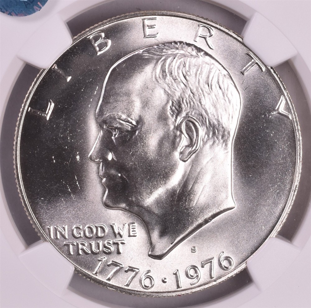 1776-1976-S Eisenhower Silver Dollar - NGC MS66 - Sight White Approved