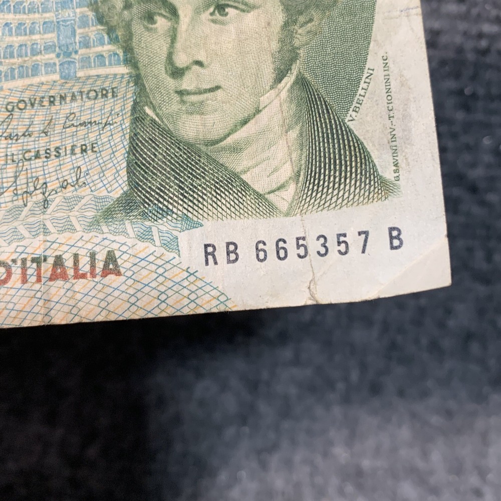 ITALY 1985 5000 LIRE NOTE / BELLINI