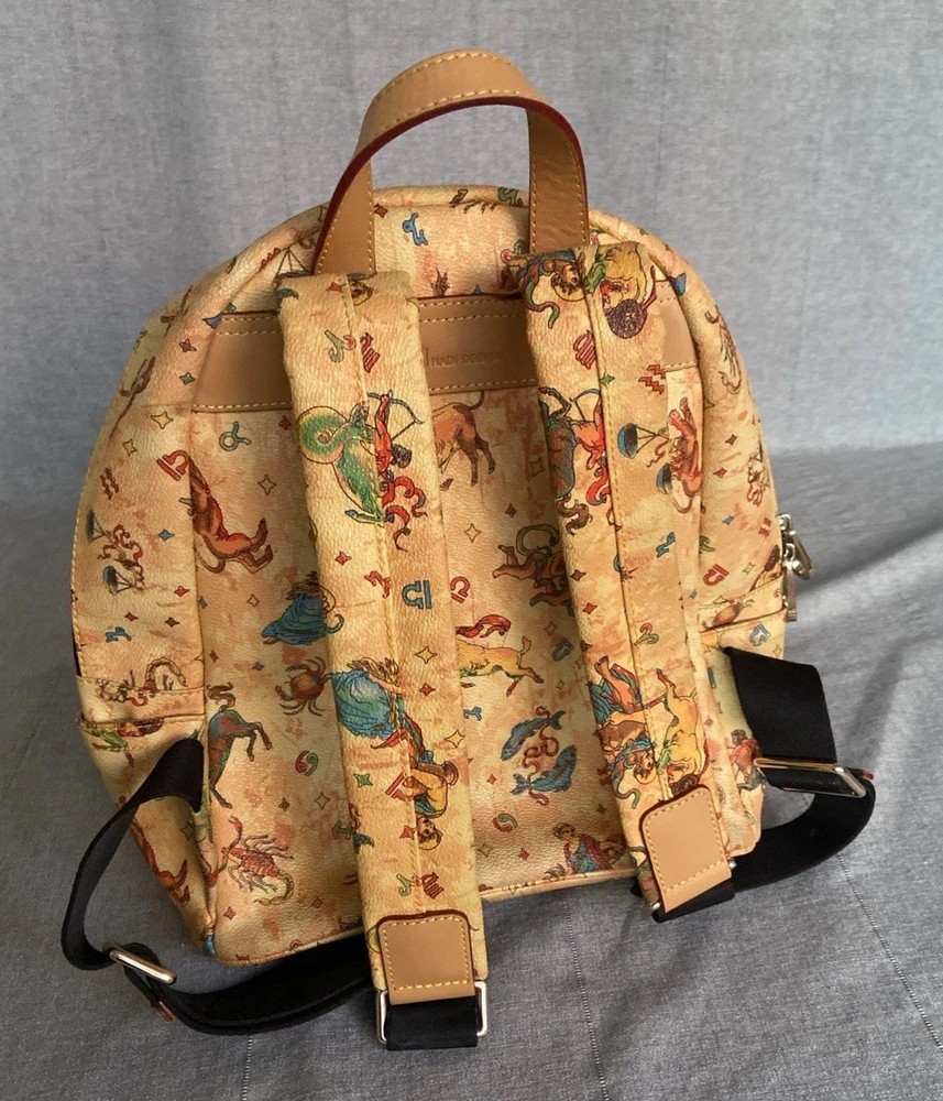 Vintage Leather Trajan Hadi Design Constellation Backpack Zodiac