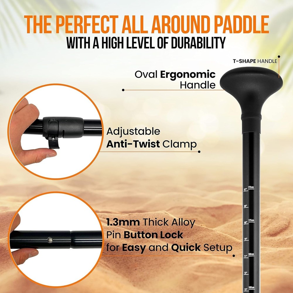 Stand Up Paddle-Board Adjustable Paddle - Adjustable Water Paddle Oar SLSUPB0...