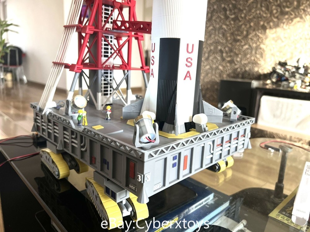 1/144 NASA Saturn V Rocket Launching Tower Frame Set Model Painted Light-up